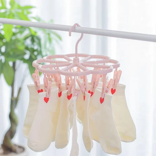 ที่หนีบผ้าพลาสติก แบบวงกลม รุ่น 12 ตัวหนีบ