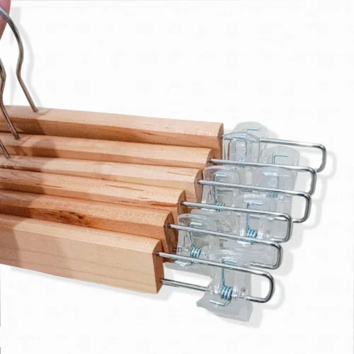 ไม้หนีบกางเกง กระโปร่ง ตัวหนีบพลาสติกใส ( 6 ชิ้น)