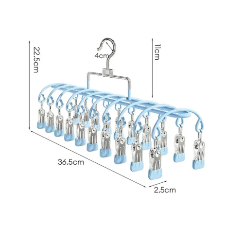 ไม้หนีบผ้าสแตนเลส คลิปหนีบ 20 ชิ้นเคลือบซิลิโคน คลิปหนีบแข็งแรง