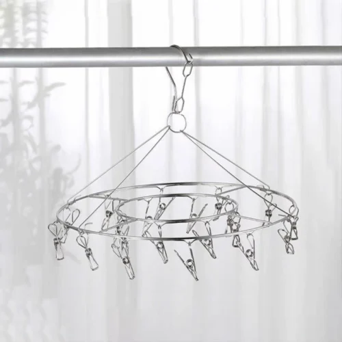 ไม้แขวนหนีบสแตนเลส แบบกลม