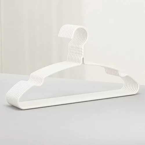 ไม้แขวนเสื้อ แพ็ครวม 30 ชิ้น เคลือบซิลิโคน สีขาว