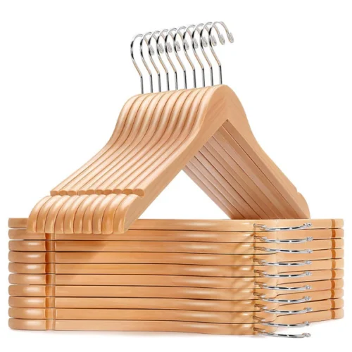 ไม้แขวนเสื้อไม้ แบบไม่มีก้าน หมุนได้ ขายราคาส่ง 200 ชิ้น